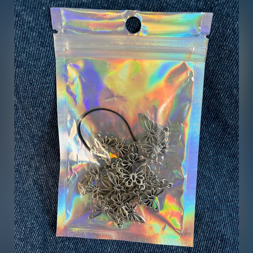 Urban Outfitters Silver Butterfly Phone Holder NWT